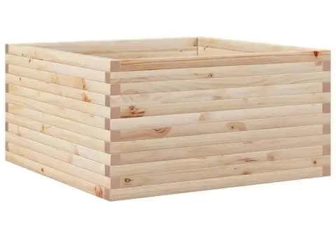 Jardinieră de grădină, 90x90x46 cm, lemn masiv de pin - 2/5
