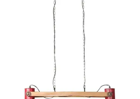 Lampă suspendată 25 W, roșu uzat, 85x28x109 cm, E27 - 3/5