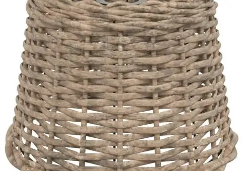 Abajur lustră, maro, Ø30x20 cm, răchită - 2/5