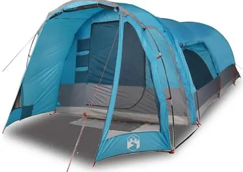 Cort de familie tunel pentru 8 persoane, albastru, impermeabil - 2/5