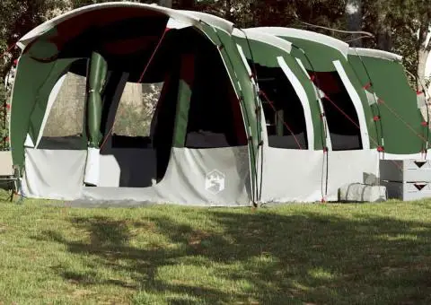 Cort de familie tunel pentru 8 persoane, verde, impermeabil - 1/5