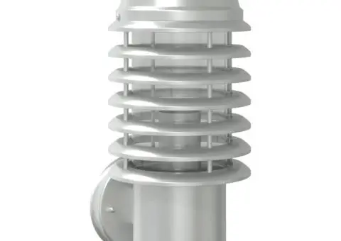 Corp de iluminat exterior de perete, argintiu, oțel inoxidabil - 2/5