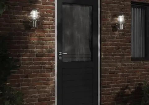 Corp de iluminat exterior de perete, argintiu, oțel inoxidabil - 3/5