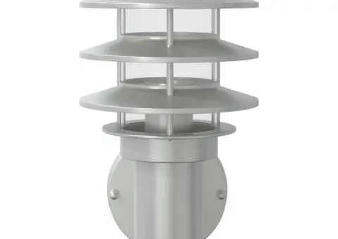 Corpuri de iluminat exterior de perete 2 buc argintiu oțel inox - 4/5