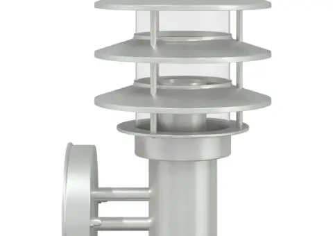 Corpuri de iluminat exterior de perete 2 buc argintiu oțel inox - 5/5