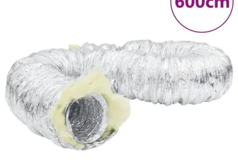 Conductă de ventilație izolată, 6 m, Ø10 cm, aluminiu - 1/5