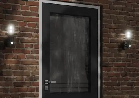 Lampă exterioară de perete cu senzor, negru, oțel inoxidabil - 1/5