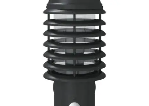 Lămpi exterioare de perete cu senzori, 2 buc., negru, oțel inox - 4/5