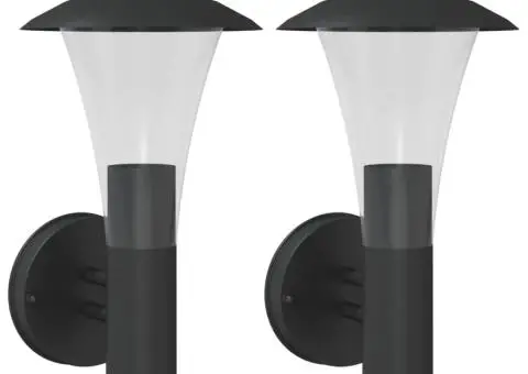 Corpuri de iluminat exterior de perete 2 buc argintiu oțel inox - 2/5