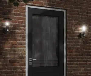 vidaXL Lămpi exterioare de perete cu senzori, 2 buc., negru, oțel inox