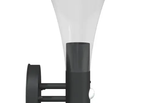 Lămpi exterioare de perete cu senzori, 2 buc., negru, oțel inox - 5/5