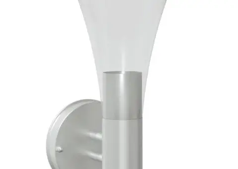 Corp de iluminat exterior de perete, argintiu, oțel inoxidabil - 2/5