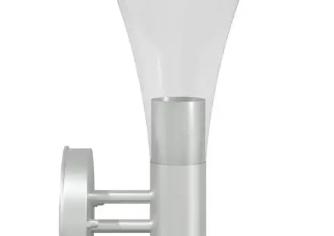 Corp de iluminat exterior de perete, argintiu, oțel inoxidabil - 5/5