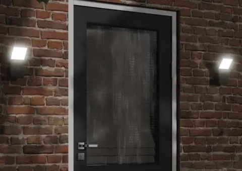 Lămpi exterioare de perete cu LED 2 buc. negru, aluminiu turnat - 1/5