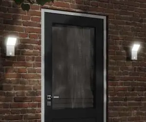 vidaXL Lampă exterioară de perete cu LED/senzor, alb, aluminiu turnat