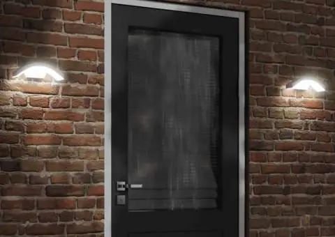 Lămpi exterioare de perete cu LED 2 buc. alb, aluminiu turnat - 1/5