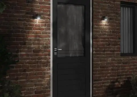 Lampă exterioară de perete, negru, aluminiu turnat sub presiune - 3/5