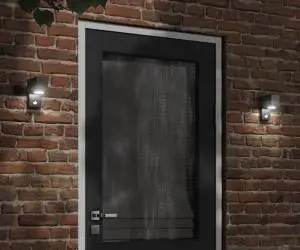 vidaXL Lampă exterioară de perete cu LED/senzor, negru aluminiu turnat