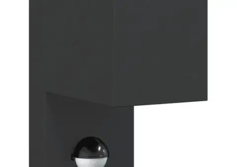 Lampă exterioară de perete cu LED/senzor, negru aluminiu turnat - 2/5