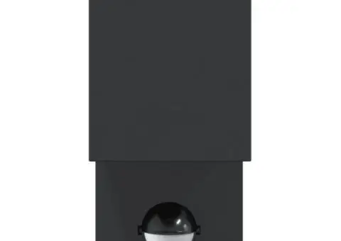 Lampă exterioară de perete cu LED/senzor, negru aluminiu turnat - 4/5