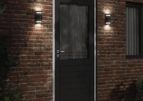 Lampă exterioară de perete, negru, aluminiu turnat sub presiune - 3/5