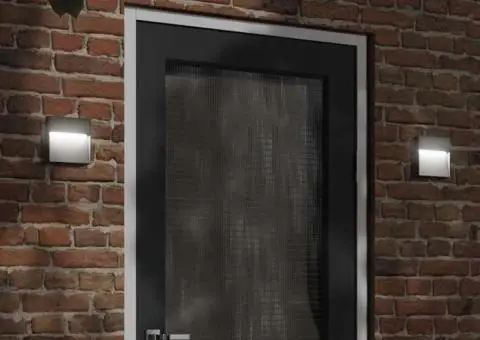 Lampă exterioară de perete cu LED, negru, aluminiu turnat - 1/5