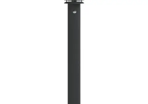 Lampă exterioară de podea cu senzor, negru, 110 cm, oțel inox - 4/5