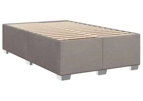 Pat box spring cu saltea, gri taupe, 120x200 cm, textil - 5/5