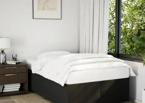 Pat box spring cu saltea, negru, 120x200 cm, textil - 3/5