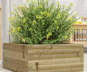vidaXL Jardinieră de grădină, 50x50x23 cm, lemn de pin impregnat