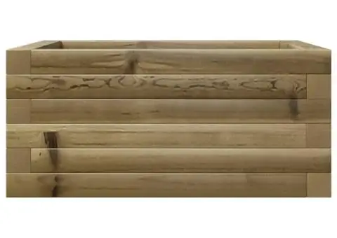 Jardinieră de grădină, 50x50x23 cm, lemn de pin impregnat - 5/5