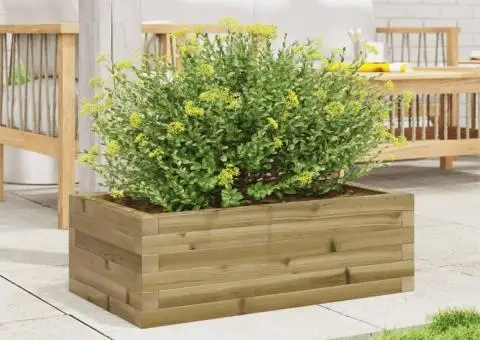 Jardinieră de grădină, 70x40x23 cm, lemn de pin impregnat - 3/5