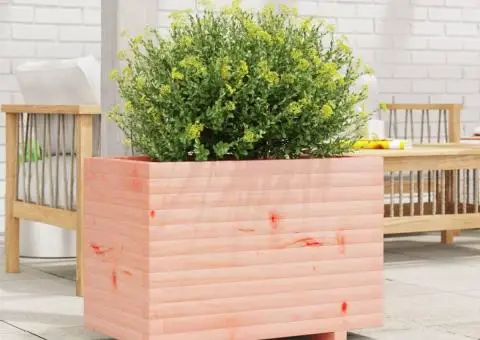 Jardinieră de grădină, 70x40x49,5 cm, lemn masiv Douglas - 3/5