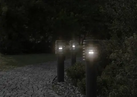 Lămpi de podea de exterior 3 buc negru 60 cm oțel inoxidabil - 3/5