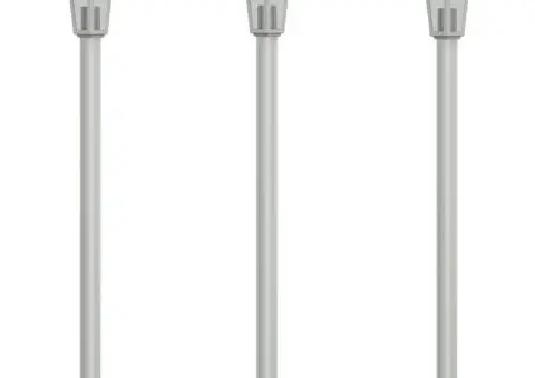 Lămpi exterioare de podea 3 buc argintiu 120 cm oțel inoxidabil - 2/5