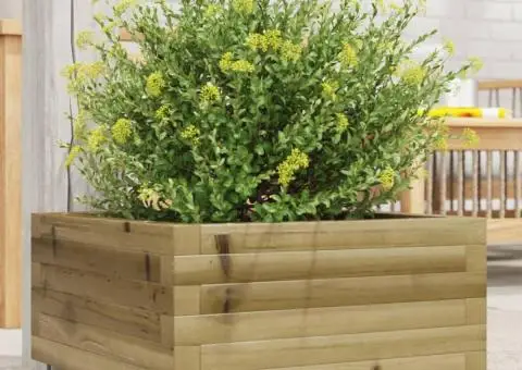 Jardinieră de grădină 50x50x26,5 cm lemn de pin impregnat - 1/5