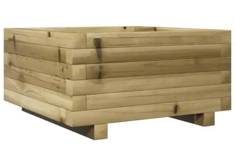 Jardinieră de grădină 50x50x26,5 cm lemn de pin impregnat - 2/5