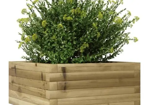 Jardinieră de grădină 50x50x26,5 cm lemn de pin impregnat - 4/5