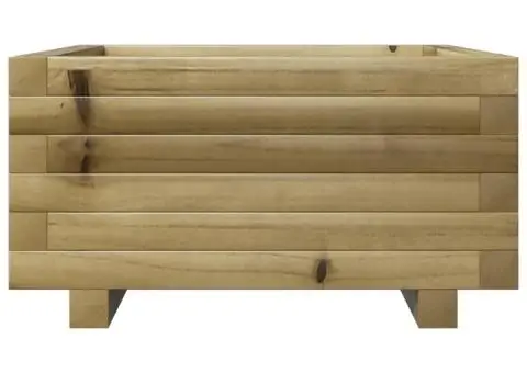 Jardinieră de grădină 50x50x26,5 cm lemn de pin impregnat - 5/5