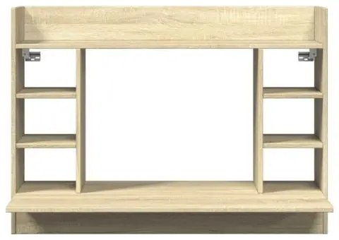 Birou montat pe perete stejar sonoma 105x48x75cm lemn prelucrat - 4/5