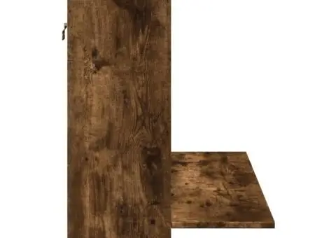 Birou montat perete stejar fumuriu 105x48x75cm lemn prelucrat - 5/5