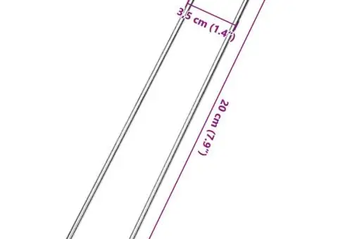 Țăruși de pământ în formă de U 50 buc. 20x3,5cm oțel galvanizat - 5/5