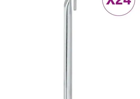 Țăruși de cort 24 buc., formă V, 25 cm, Ø20 mm, oțel galvanizat - 1/5