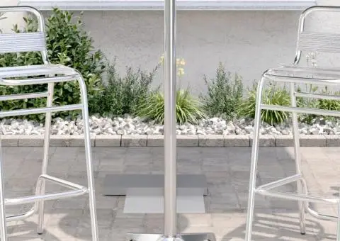 Masă bar exterior înălțime reglabilă Ø59,5x70/109,5 cm aluminiu - 1/5