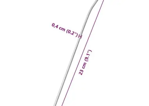 Țăruși de cort, 50 buc., 23 cm, Ø4 mm, oțel galvanizat - 5/5