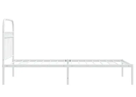 Cadru pat metalic cu tăblie, alb, 90x200 cm - 5/5