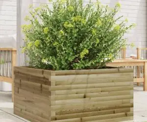 vidaXL Jardinieră de grădină, 80x80x45,5 cm, lemn de pin impregnat