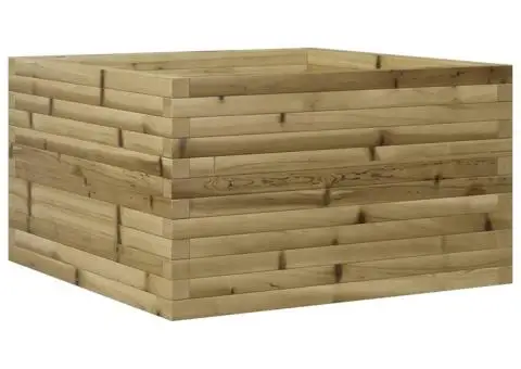 Jardinieră de grădină, 80x80x45,5 cm, lemn de pin impregnat - 2/5