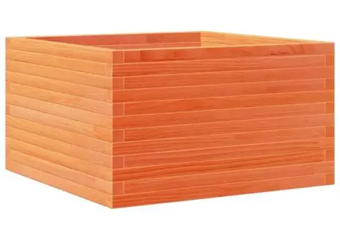 Jardinieră grădină, maro ceruit, 80x80x45,5 cm, lemn masiv pin - 2/5