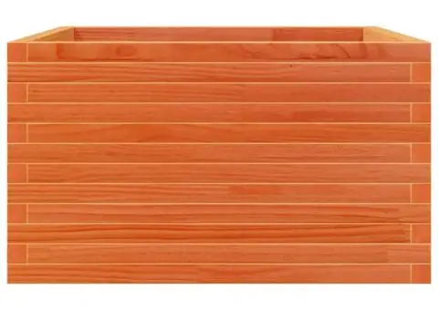 Jardinieră grădină, maro ceruit, 80x80x45,5 cm, lemn masiv pin - 5/5